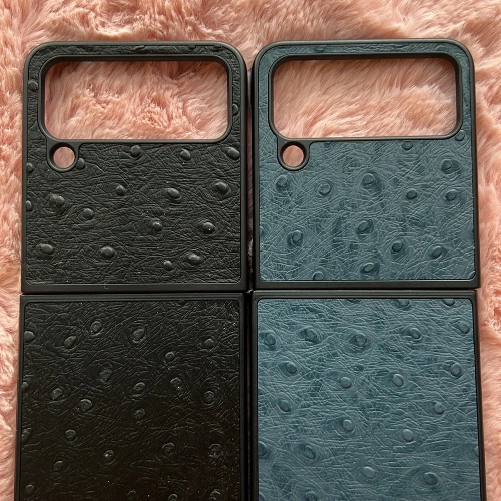 For Samsung galaxy z flip 4 5G phone case genuine leather